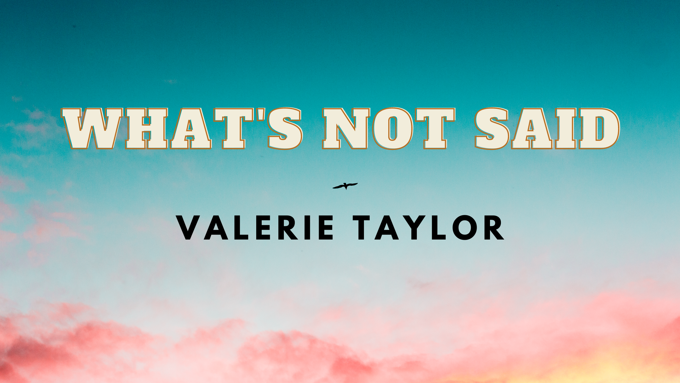 Book Review & Author Interview: Valerie Taylor of What’s Not Said